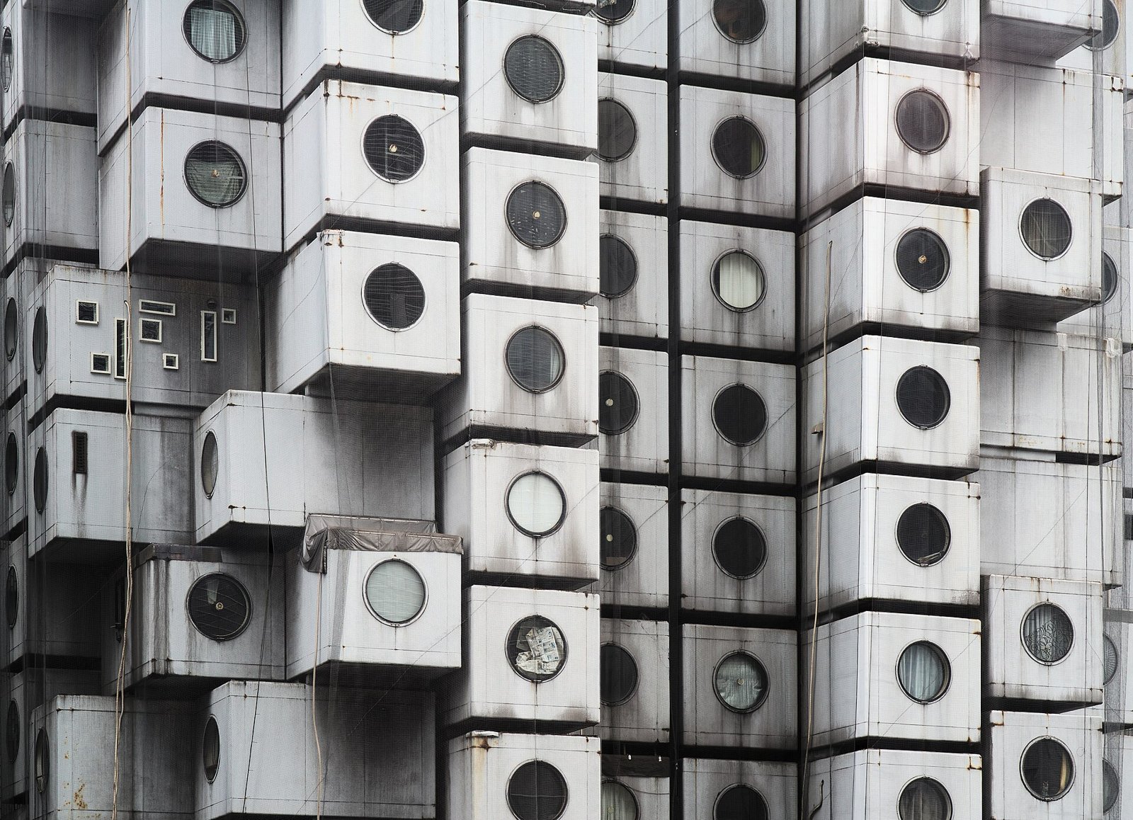Capsules of the Nakagin Capsule Tower, Tokyo